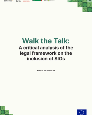 Walk the Talk: A critical analysis of the legal framework on inclusion of special interest groups (popular version)